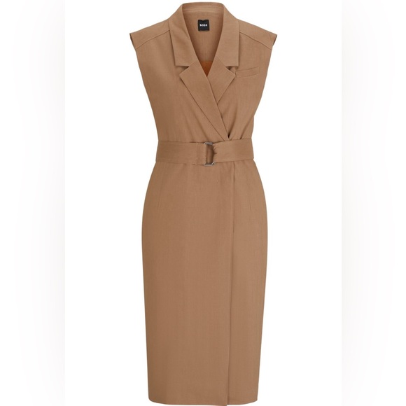 BOSS Sleeveless Belted Wrap Dress. Size 10 Women
#75 - Picture 4 of 13